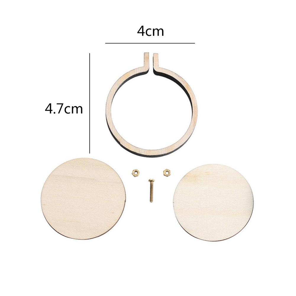 DIY Cross Stitch Sewing Hoop Handmade Stitches Crafts Tool Mini Wooden Hoop Ring Embroidery Fixed Frame