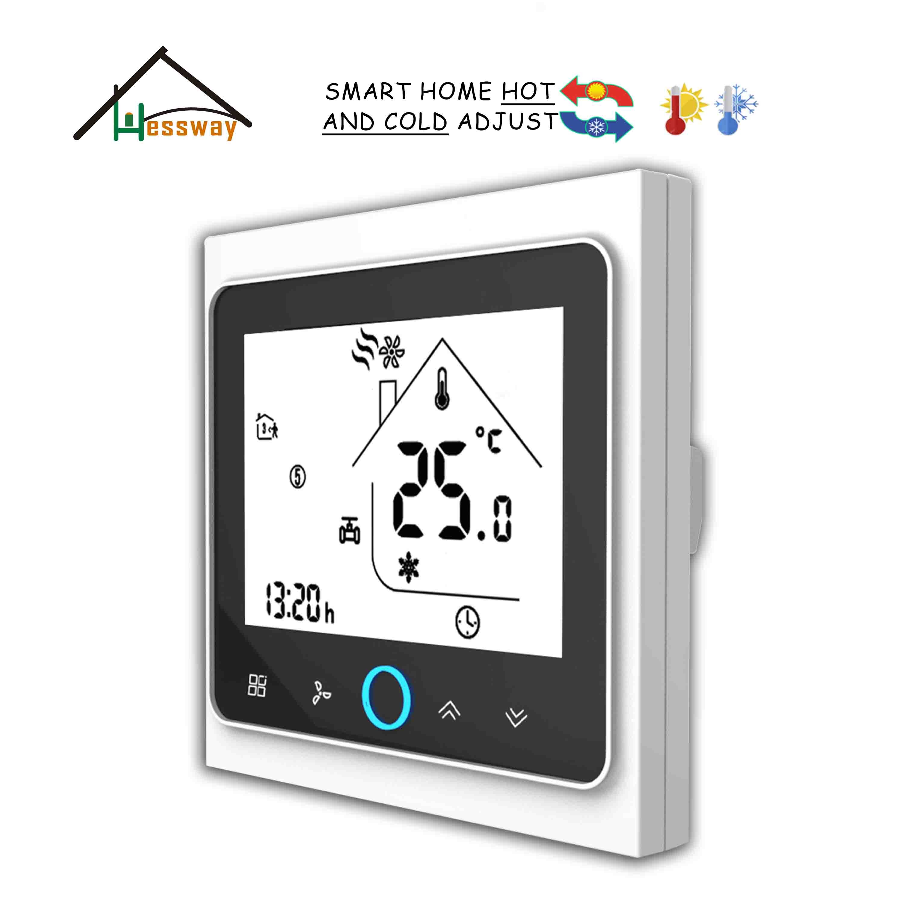 HESSWAY touch screen digital FCU thermostat for air conditioner 2p/4p