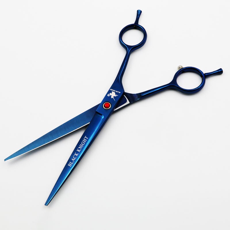 7 Inch Hairdressing Scissors Pet Grooming Scissors Barber Cutting Shears Blue style With comb Left/right hand use