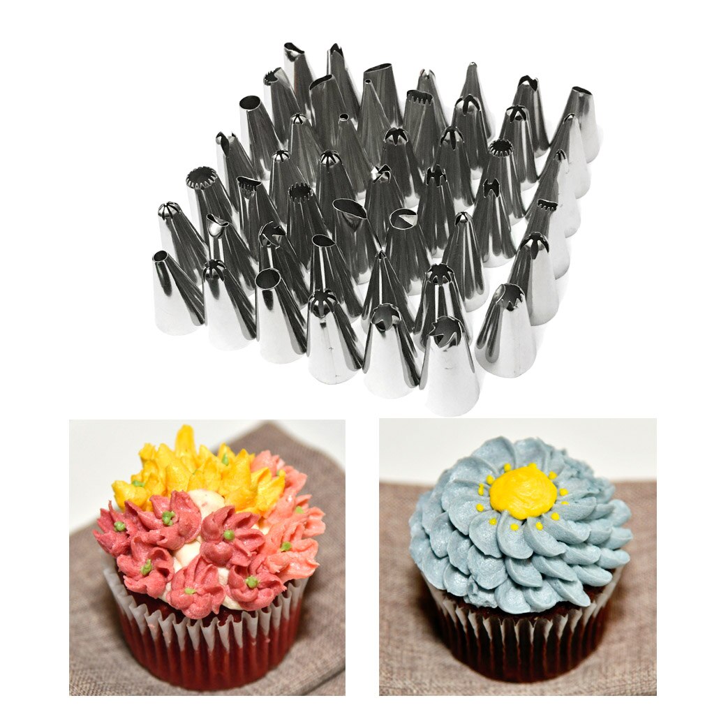 Cake Decorating 48 Stks/set Goede Rvs Icing Piping Nozzles Pastry Tips Set Cake Bakken Tools Accessoires