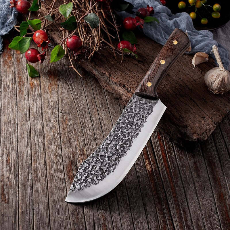 Forged Hammer Butcher Knife Chopping Knife Meat Cleaver Outdoor Cooking Knife Kitchen Kitchen Knife