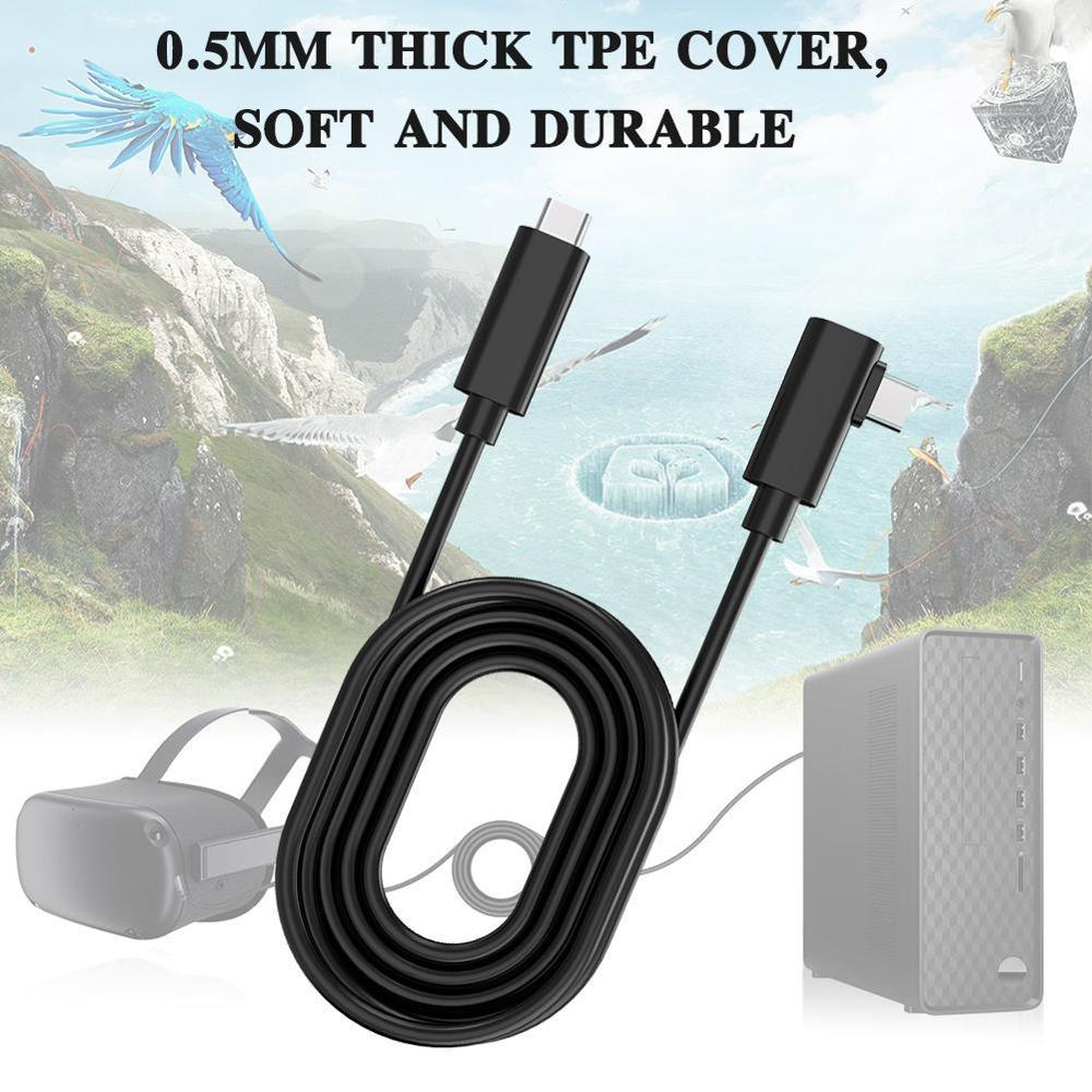 3/5m oculus headset vr kabel pc vr för quest 2 och quest link virtual reality typ-c usb 3.2 gen 1 dataöverföring snabb laddning