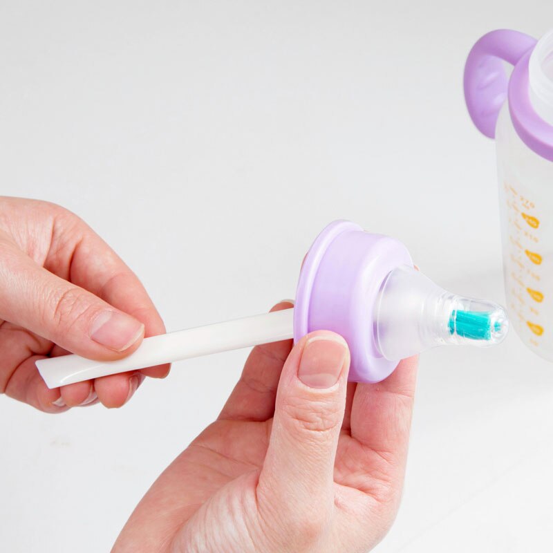 2 pz/lotto bottiglia di latte per bambini pulizia spazzola stretta manico lungo tazze portatili spazzole per la pulizia utensili da cucina per la casa