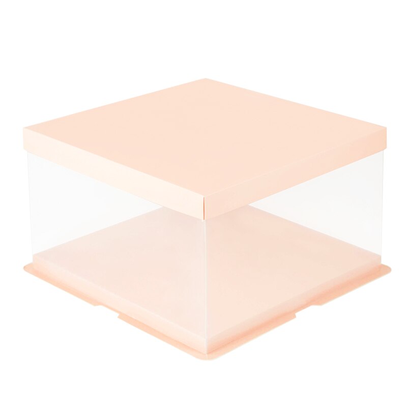 30cm Clear Rose Teddy Bear Packaging Box PVC Transparent Cake Boxes for Wedding Anniversary Birthday Baby Shower Supplies: pink 30x30x17cm