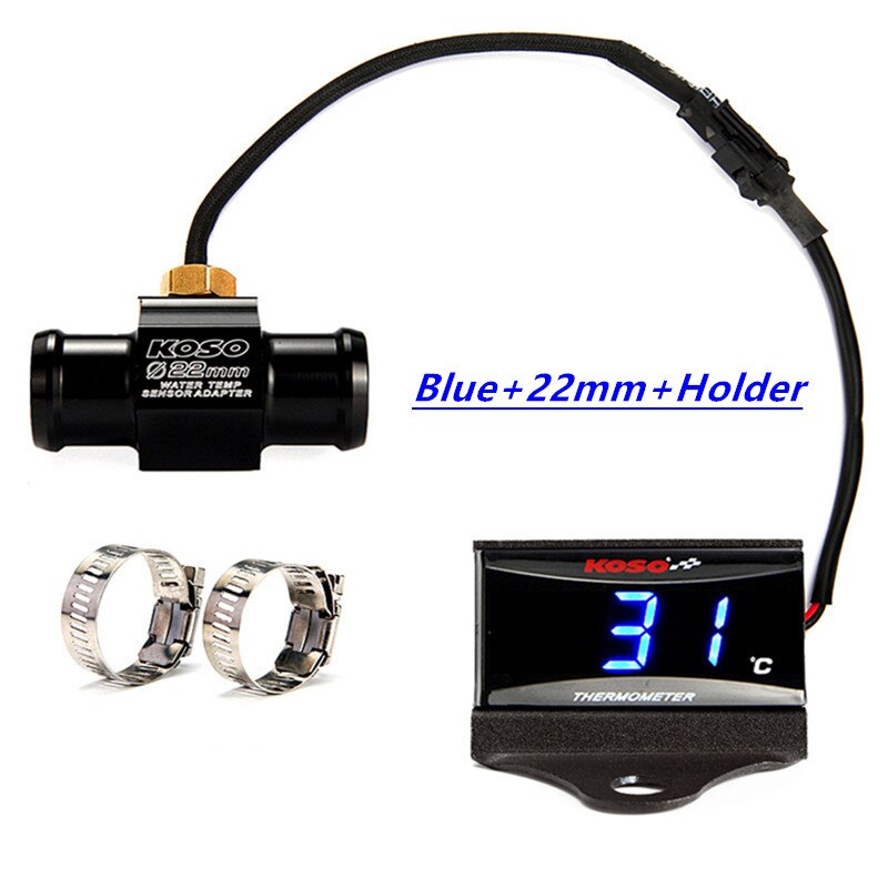 Motorfiets Koso Water Temperatuur Mini Meter Voor XMAX250 300 Nmax Cb 400 CB500X Sensor Water Temp Adapter Scooter En Racing