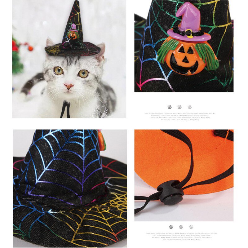 Halloween kat hund hat hat kæledyr hætte hovedbeklædning halloween kæledyr kostume edderkop græskar hat til halloween fester