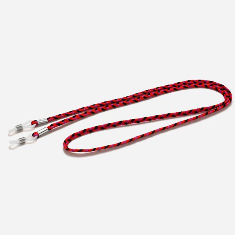 1PC gruby Twist okulary skórzana linka łańcuch okulary oplot okulary smycz Outdoor Sports antypoślizgowe akcesoria okularowe: Czerwony