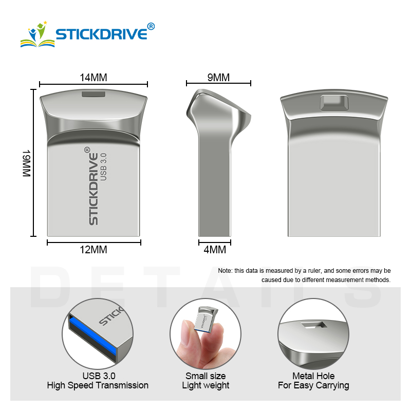 Super mini usb 3.0 flash-stasjon 32gb høyhastighets 16gb 64gb minnepenn 2 flash-usb 3.0 pinne 128gb liten u-disk