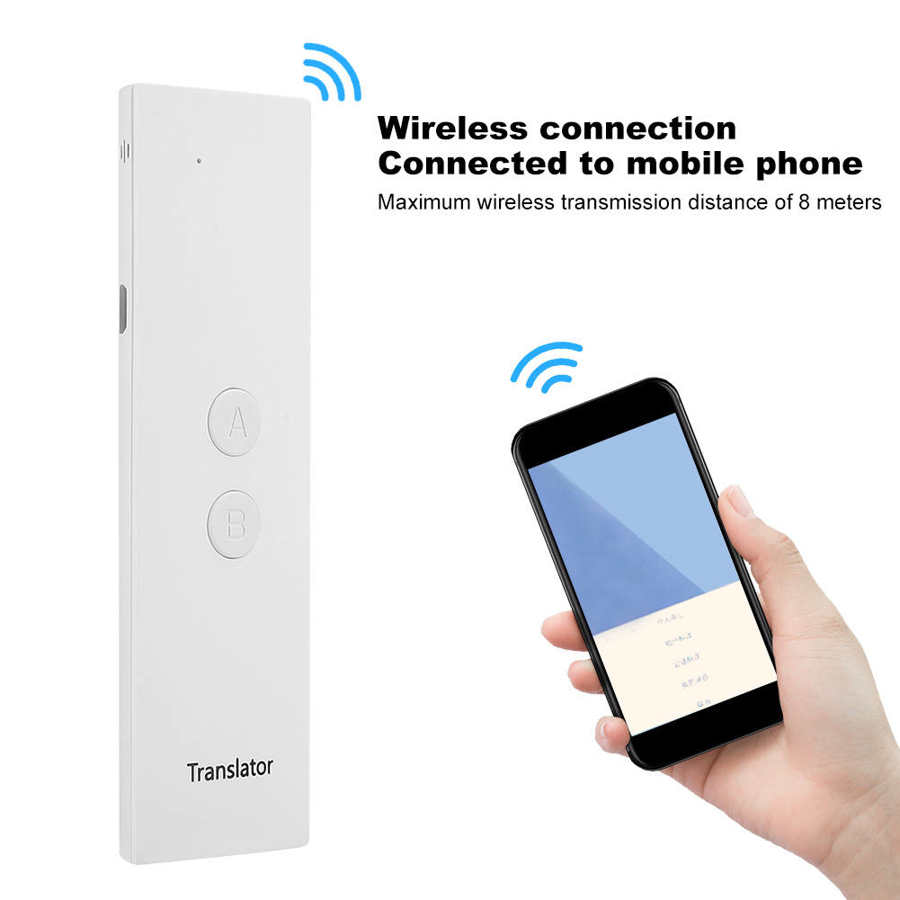 T6 smarta simultanöversättning stick språk realtid översättare bluetooth anslutning språk traductor för lärande
