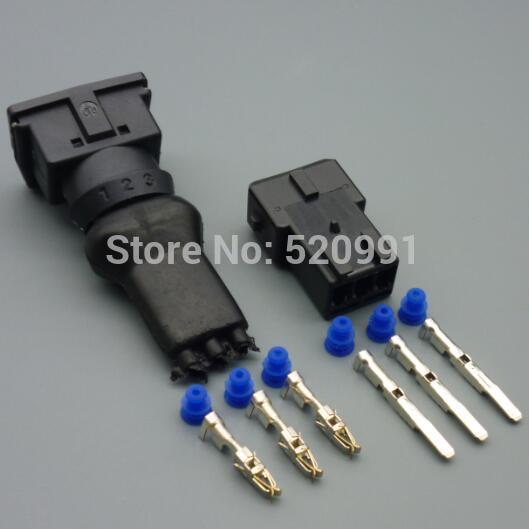 shhworldsea 3.5mm Female And Male 3 Pin Wire Connector For Bosch EV1 Electrical Connectors Automotive Plug