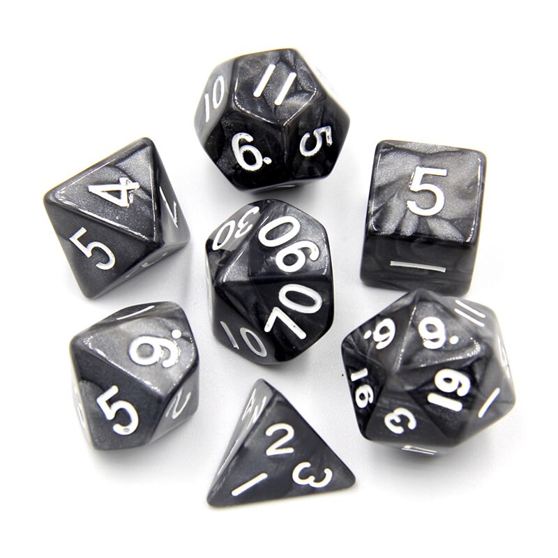 7PCS/SET Polyhedral Digital Dice Mixed D4 D6 D8 D10 D12 D20 DND Dice for RPG Role Playing Board Games