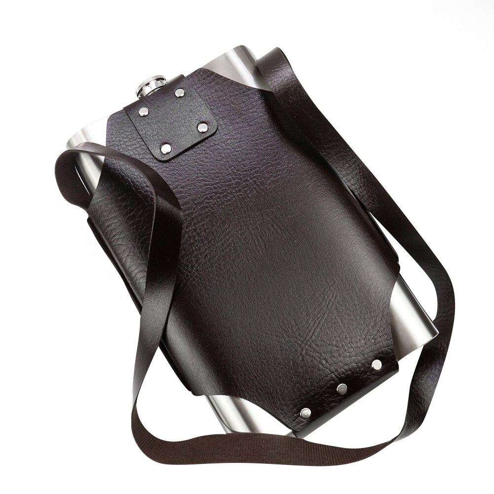 64Oz Grote Capaciteit Roestvrijstalen Ketel Pot Heupfles Alcohol Whiskey Liquor Wijn Fles Met Lederen Case Drinkware