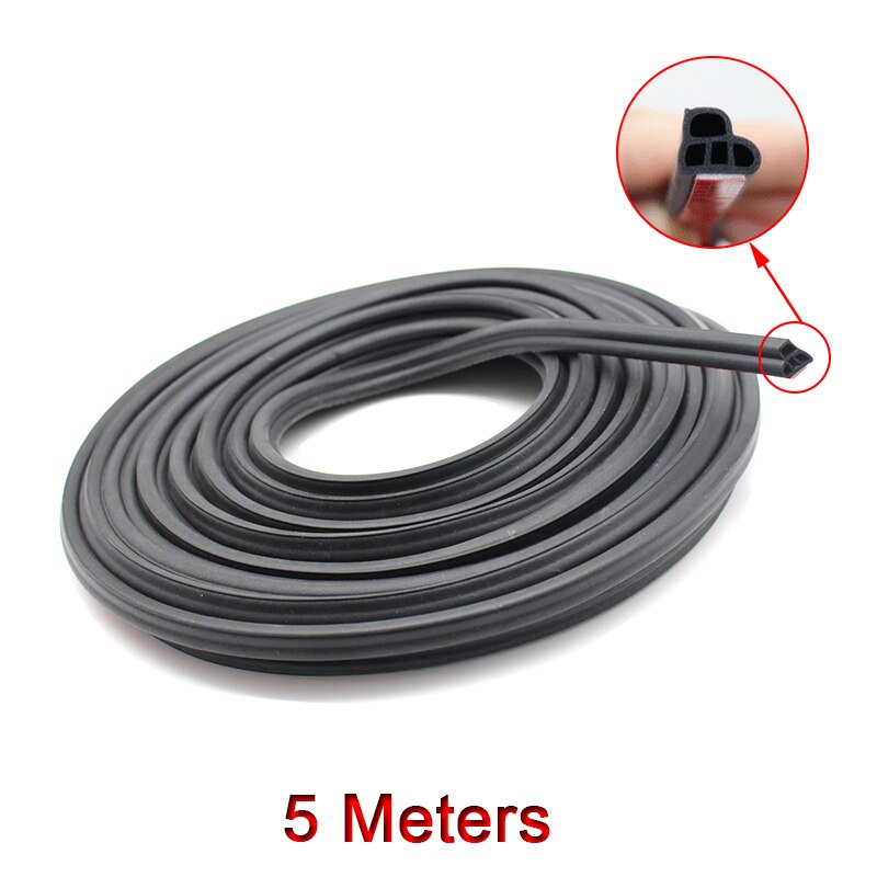 Tiras protectoras de goma para Borde de puerta de coche, molduras de sellado de pegatina automática, accesorios para Interior, 3/5/8/16/25M: 5 meters
