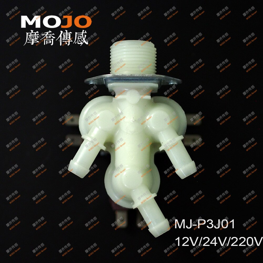 MJ-P3J01 G3/4"-12mm Three output Normally Closed Inlet solenoid valve(1pcs/lots)