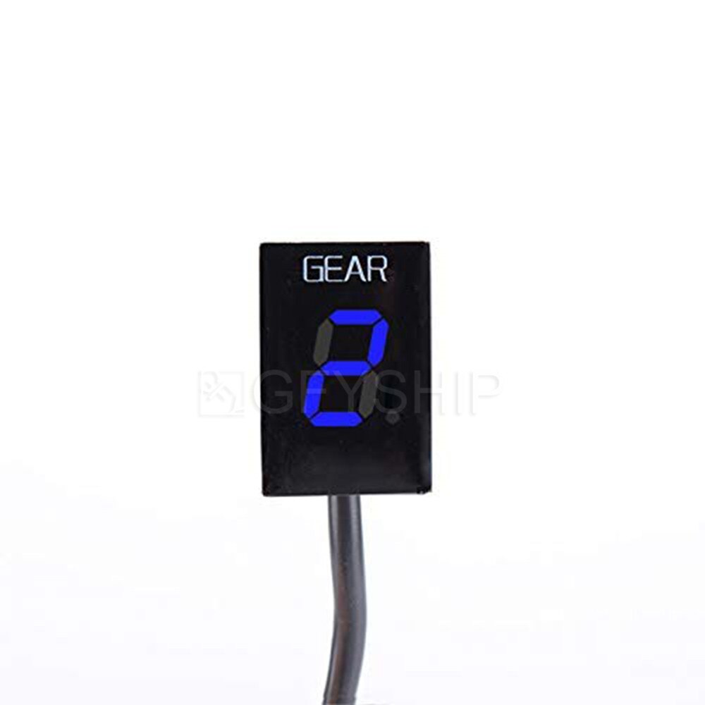 For Harley Davidson ALL VRSC Models e.g. V-Rod ALL YEARS Motorcycle Gear Indicator 1-6 Level Digital Gear Meter: Blue