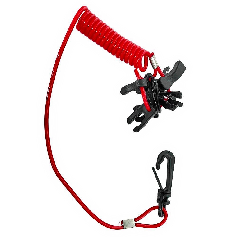 Universal Outboard Emergency Stop Safety Rope 7 Key Head Red Flameout Rope: Default Title