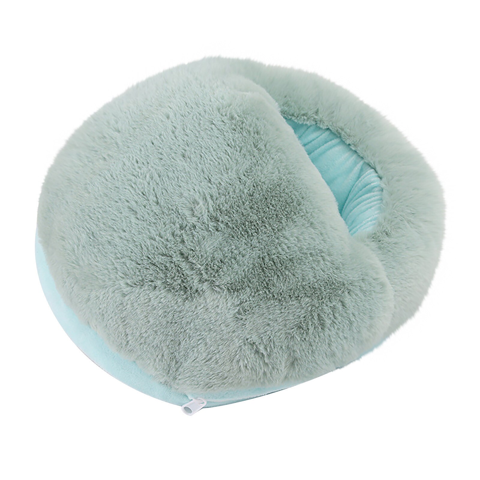 Hairy USB Electric Foot Warmer Heating Pad Slippers Shoes Chair Soft Warm Cushion Winter Feet Leg Thermostat Heater Blanket Mat: Green 