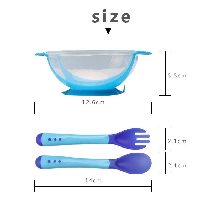 Bol d'alimentation pour bébé bol de riz pour enfant avec cuillère assiette à dîner mignon enfants bébé dessin animé nourriture vaisselle enfants manger bol d'entraînement