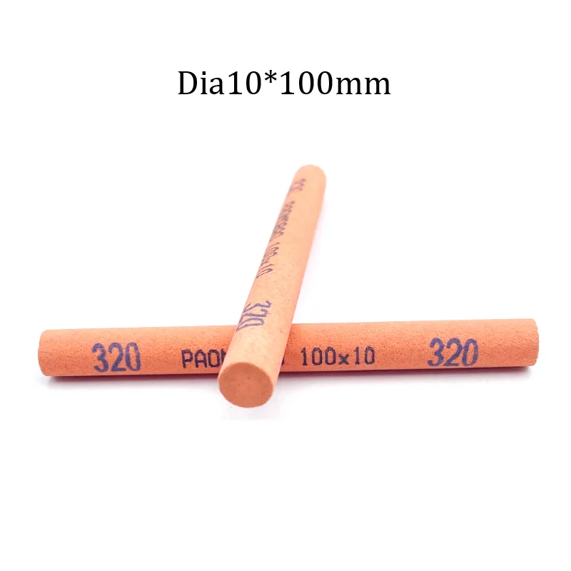 5pcs Round Polishing Oil Stone Fine Grinding Oilstone Strip Sharpening Knife Stone for Knives Kit Metal Alloy Steel Φ3~12mm: WHITE / 320