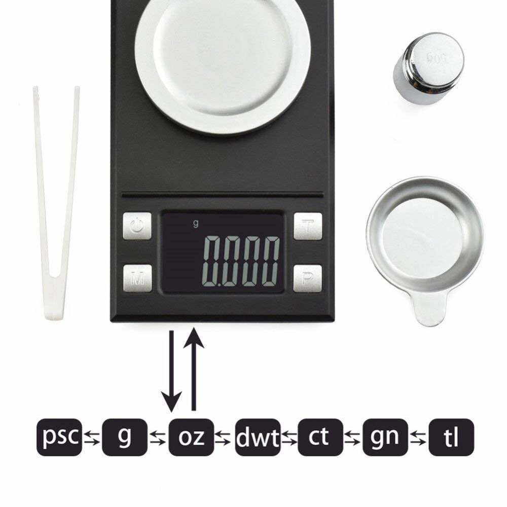 100g/50g/20g 0.001g Digital precision scale for Jewelry gold Herb Lab Weight Milligram Scale Electronic Balance accurate scale