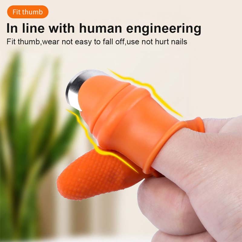 Silikonowy kciuk nóż ochraniacz na palce urządzenie robić skubania robić cięcia warzyw zestaw narzędzi rolniczych osłona na palce chroń palec