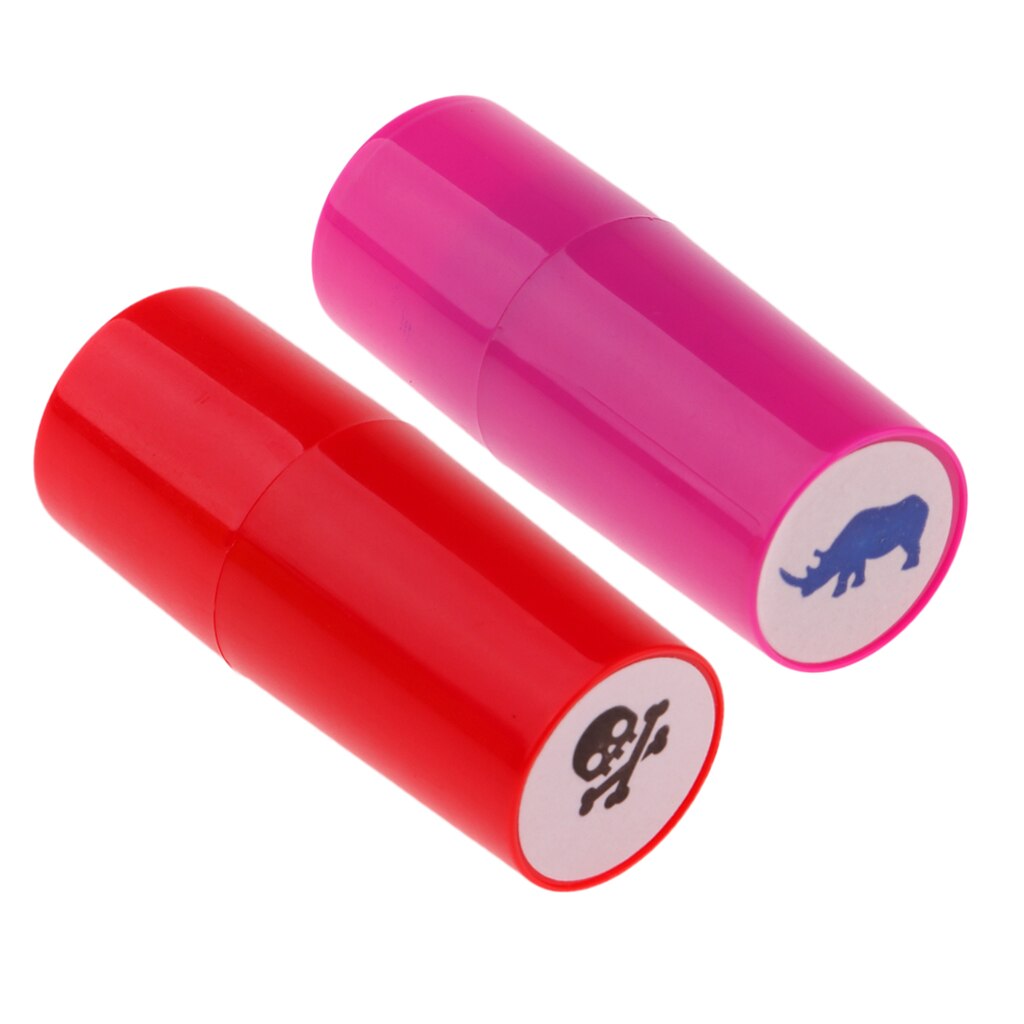 2Pcs Kleurrijke Sneldrogende Golfbal Stamper Langdurige Ballen Marker Indruk Club Golfer Souvenir Golf accessoires