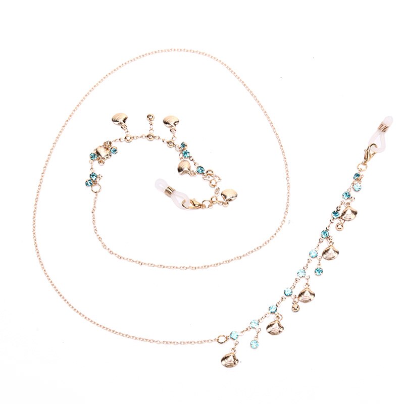Strass schelp touw bril ketting leesbril metalen koorden zonnebrillen brillenhouders touw