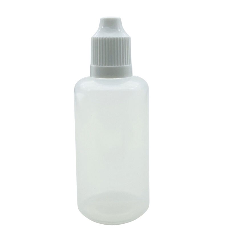 100pcs 10ml PE Plastic Needle Bottle Refillable Empty E Liquid Dropper Bottle With Childproof Cap Squeezable Soft Vial: White Cap