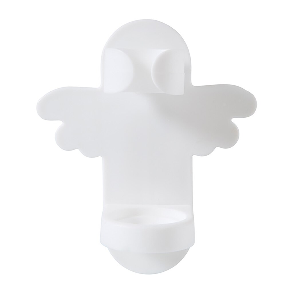 Electric Toothbrush Holder Wall Bathroom Organizer Tooth Brush Holder Toothbrush Cup Stand Case Rack Shaver Iron Shelf Storage: White-A