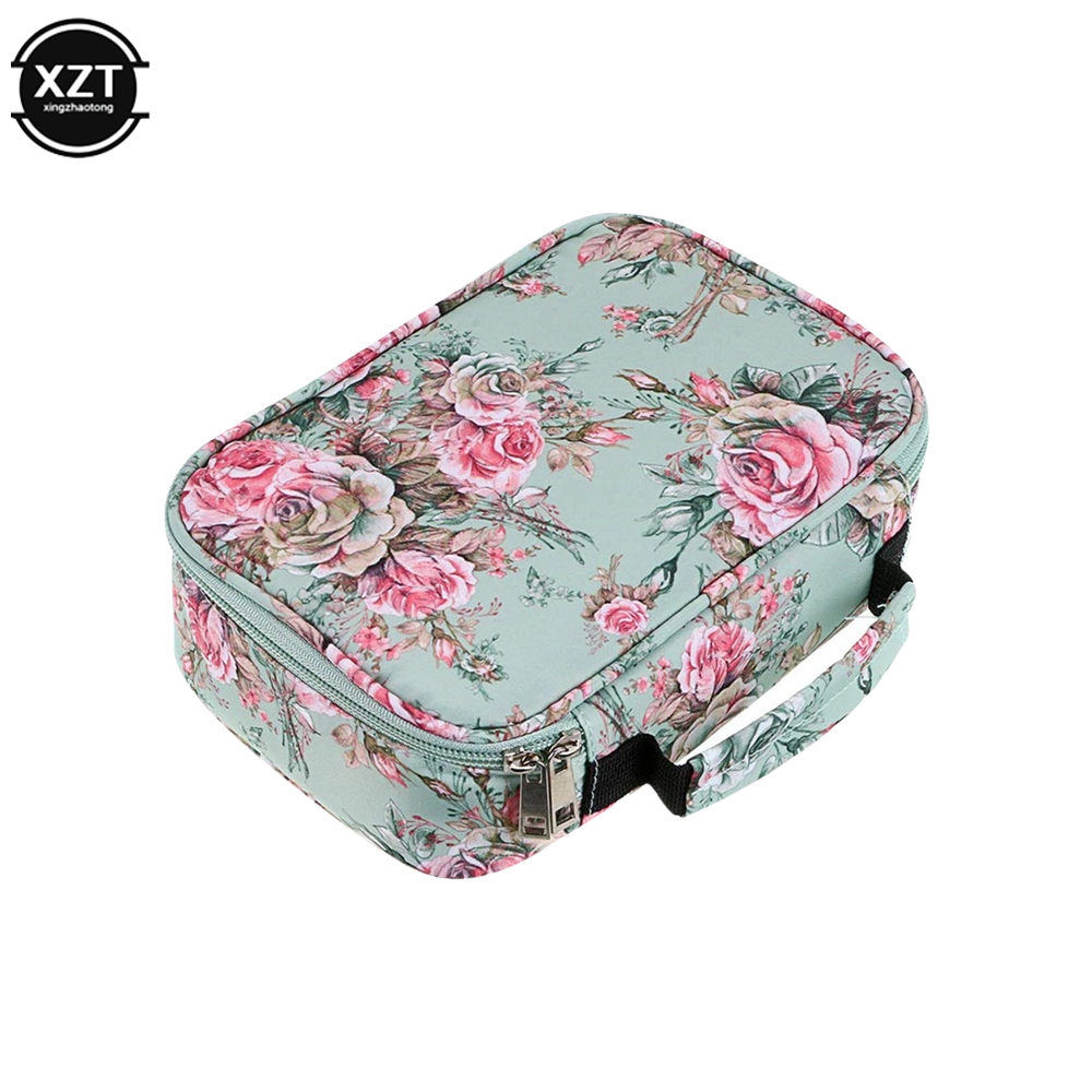 Estuches escolares universales con 72 agujeros, estuche escolar de lona con 3 compartimentos, estuche para bolígrafos de tela, bolsa para suministros de papelería para artistas: Verde