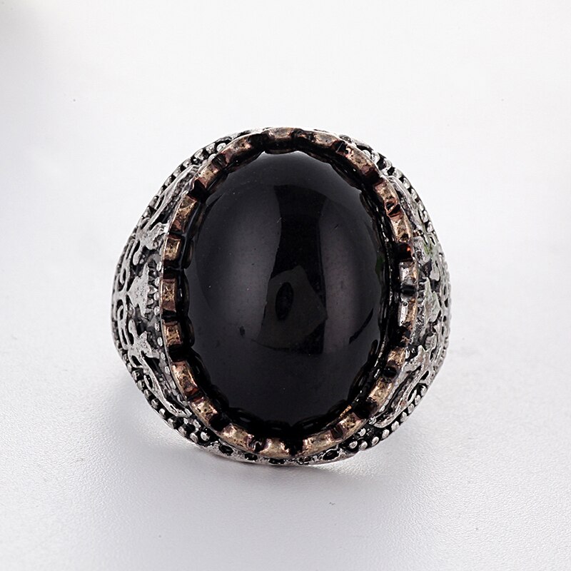 Nero di modo Anello di Pietra Dei Monili Classic Vintage Lady Anello di Fidanzamento per Le Donne Anniversario di Matrimonio Partito Best Regalo