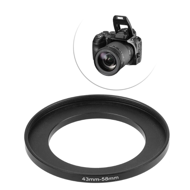 43Mm Tot 58Mm Metalen Step Up Ring Lens Adapter Filter Camera Tool Accessoires