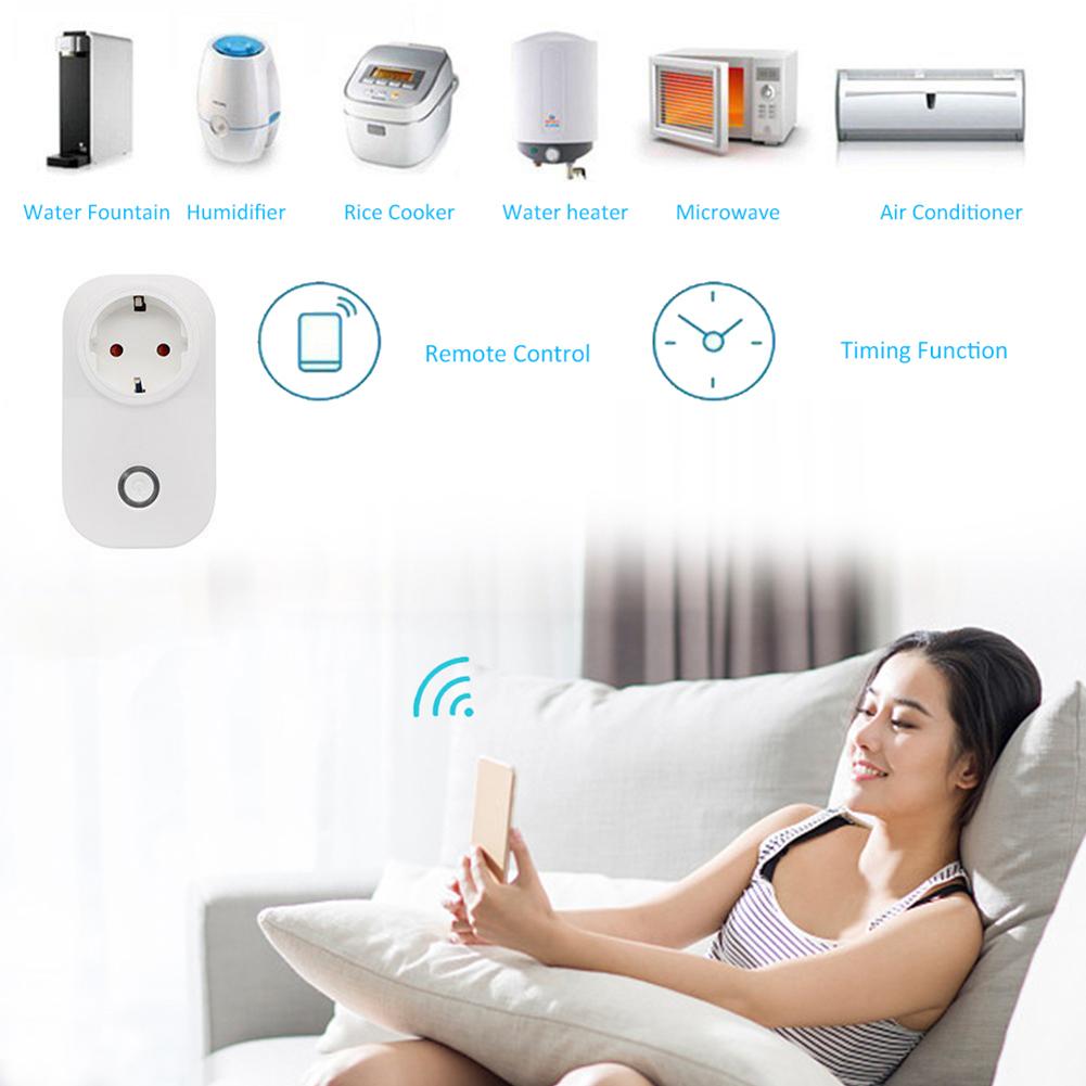 Neueste WIFI Smart Plug Smart Switch Buchse EU Stecker Audio Control Smart Timing Buchse Drahtlose Outlet Stimme Intelligente Steuerung