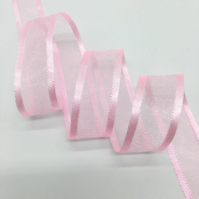 5 Meter 3/4 "(20mm) breitseite Organza Band Bogen Hochzeit Weihnachten Party Verpackung Dekoration Spitze Handwerk wählen Farben: 02