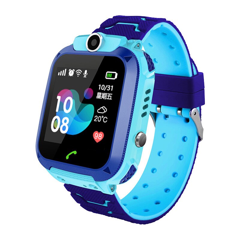 Kid Smart Horloge Voor Kinderen Lbs Waterdicht Smartwatch Baby Horloge Sos Oproep Locatie Finder Locator Tracker Anti Verloren Monitor: blue