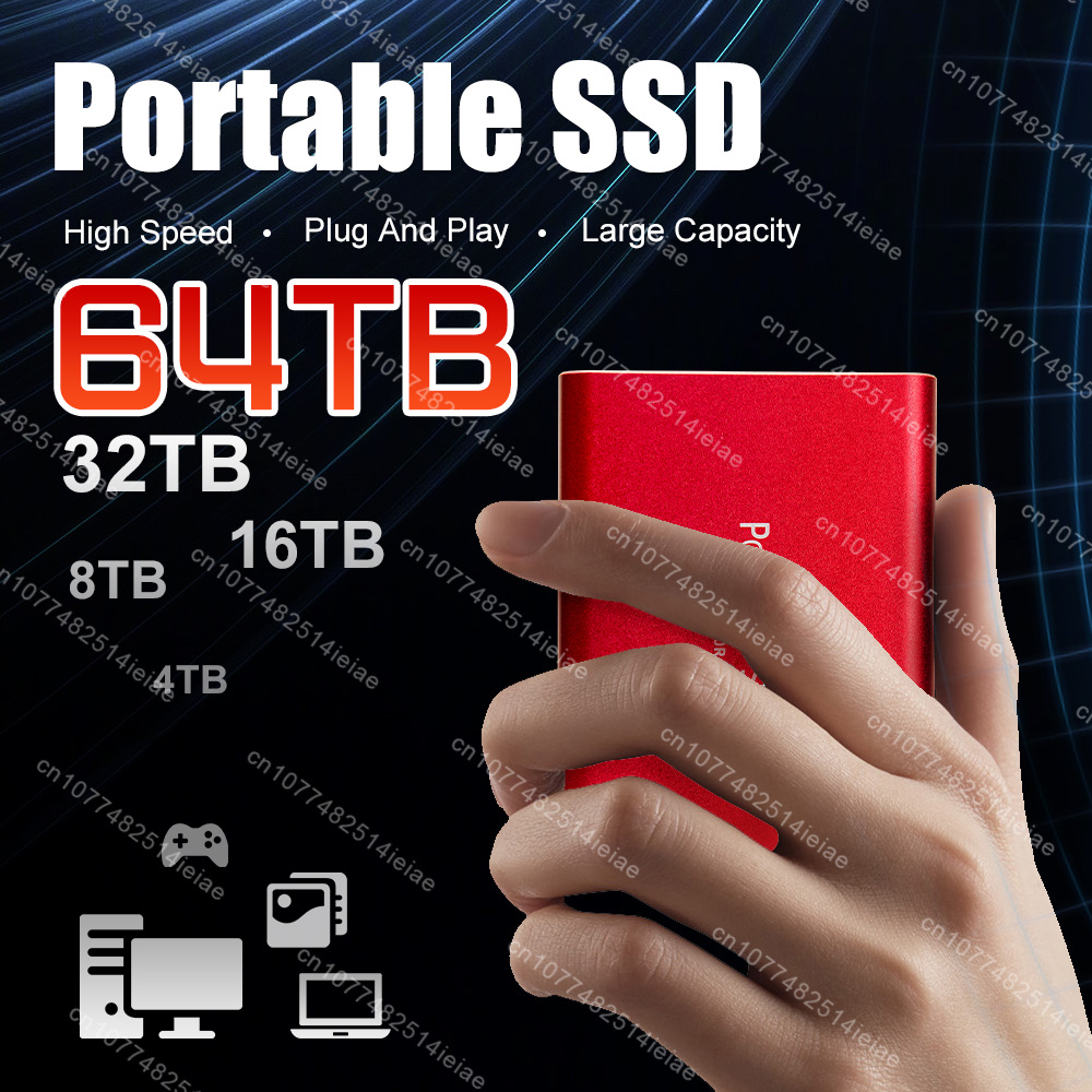 Mini-Festplatte 1 TB Neue 2 TB tragbare SSD hoch-Geschwindigkeit ​ ​ Externe externe USB 3.1 Typ-C-Festplatte für Laptops/MACs/Desktops
