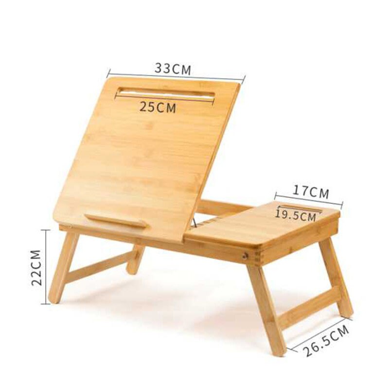 Beddienblad tafel met opvouwbare poten, bamboe ontbijt food dienblad met mediasleuf, te gebruiken als bord, laptop bureau, snack, tv-dienblad, keuken, serveerblad (wit groot