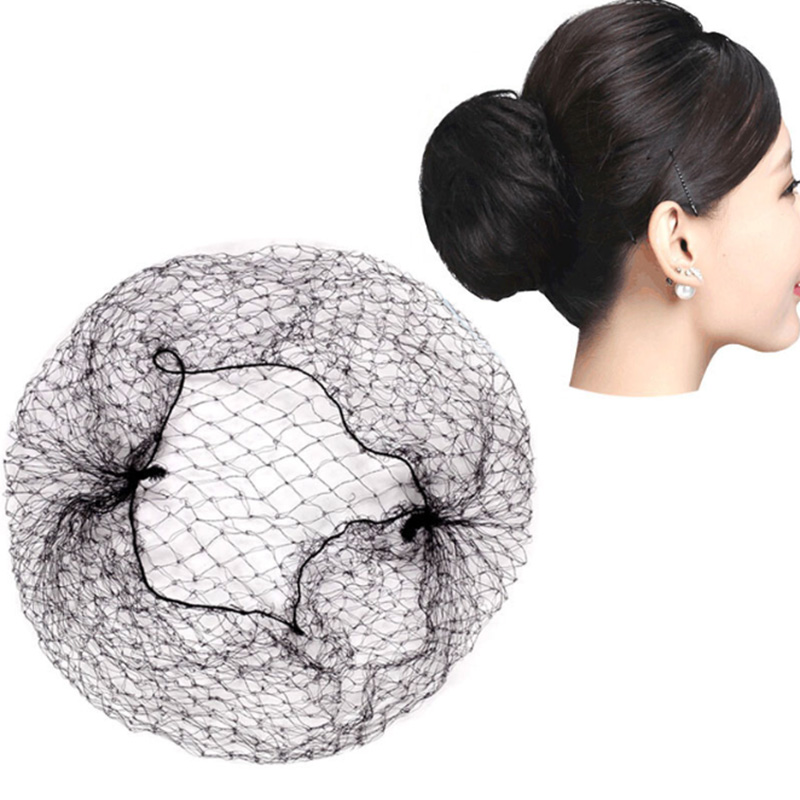 10 stuks Nylon Haarnetjes Zwarte Onzichtbare Zachte Elastische Lijnen Haarnet Pruiken Weven Mesh Net Visnet Dames Elastische Pruik Weven caps: 10 pcs