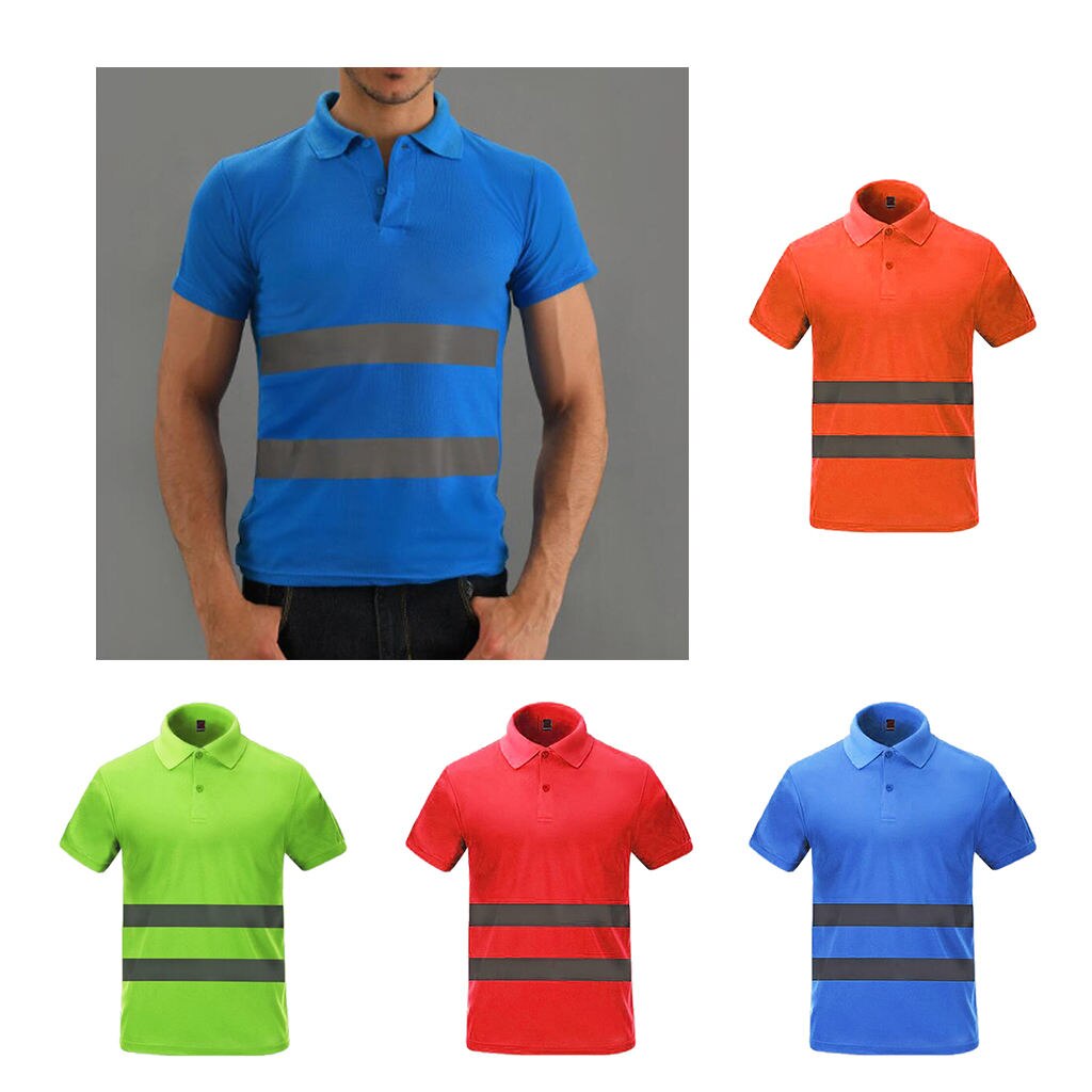 Hi Vis-Camiseta reflectante de seguridad, manga corta, alta visibilidad