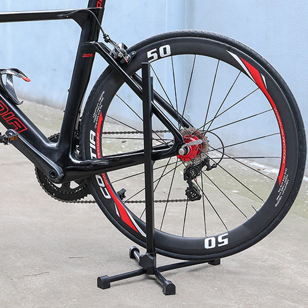 Bicycle Support Stand Floor Metal Bike Repair Stand Parking for Mountain Road Bike Indoor Garage Storage Maintenance Holder Rack