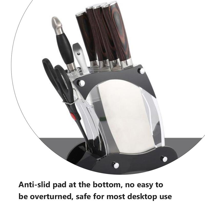1pc Kitchen Knife Block Acrylic Knife Display Holder Knife Storage Rack Tool Kitchen Knives Accessories