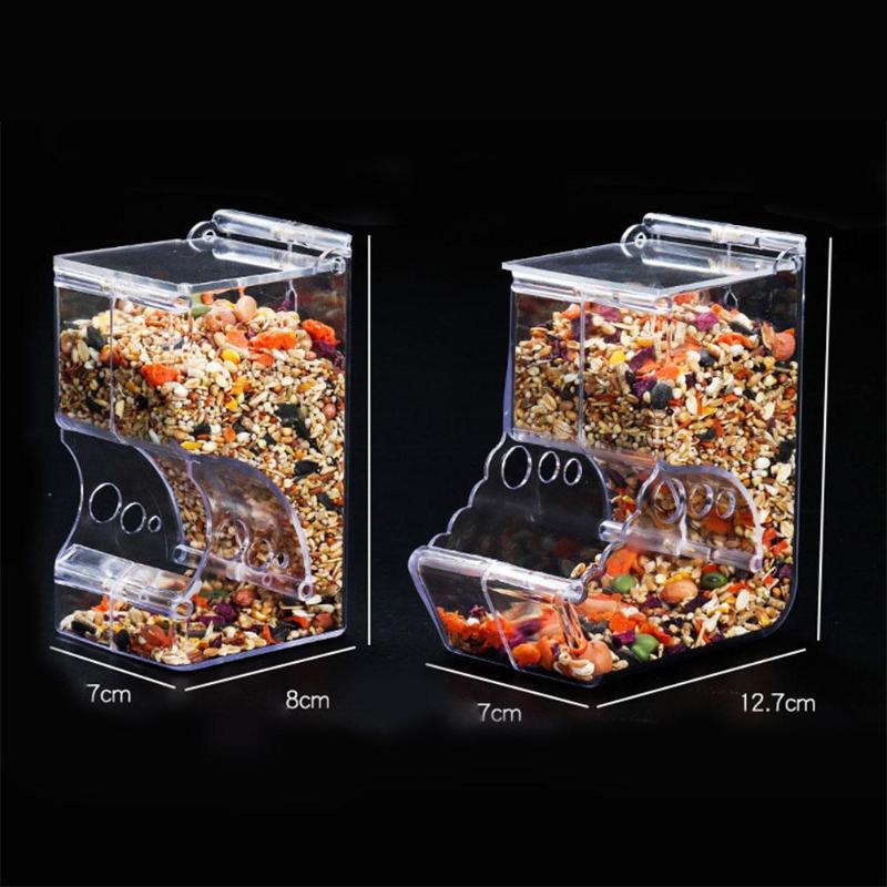 Pl Hamster Konijn Eten Dispenser Feeder Plastic Clear Automatische Pet Feeder Voor Hamster Cavia Voedsel Kom Container