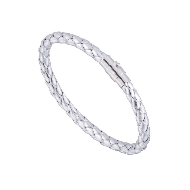 15 kleuren Geweven Armbanden Paar Armband Magnetische Sluiting Mannen Vrouwen Gevlochten Lederen Staal Lederen Touw Ketting Sieraden