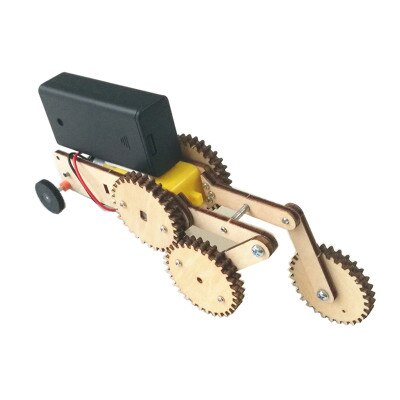 Technical gizmo hydraulic excavator. Drawing robot, climbing rope robot diy model science experiment toy Worm robot: Gear car