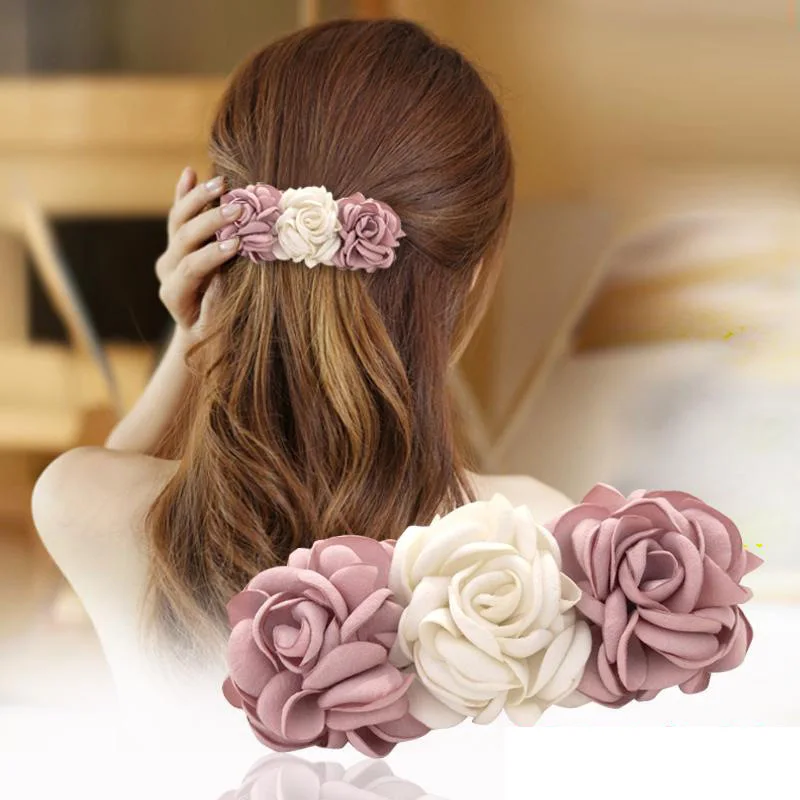 Haar Zubehör Korean Tiara Damen Es Blume Haarspangen Top Frühling Kreuz Clip Kopf Schmuck Frauen Braut Hochzeit Kopfschmuck