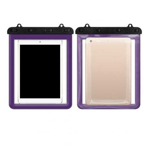 Fodral för ipad vattentät undervattens surfplatta skyddsfodral torr förvaringsväska fodral surfplattor & e-bokslåda: Lila