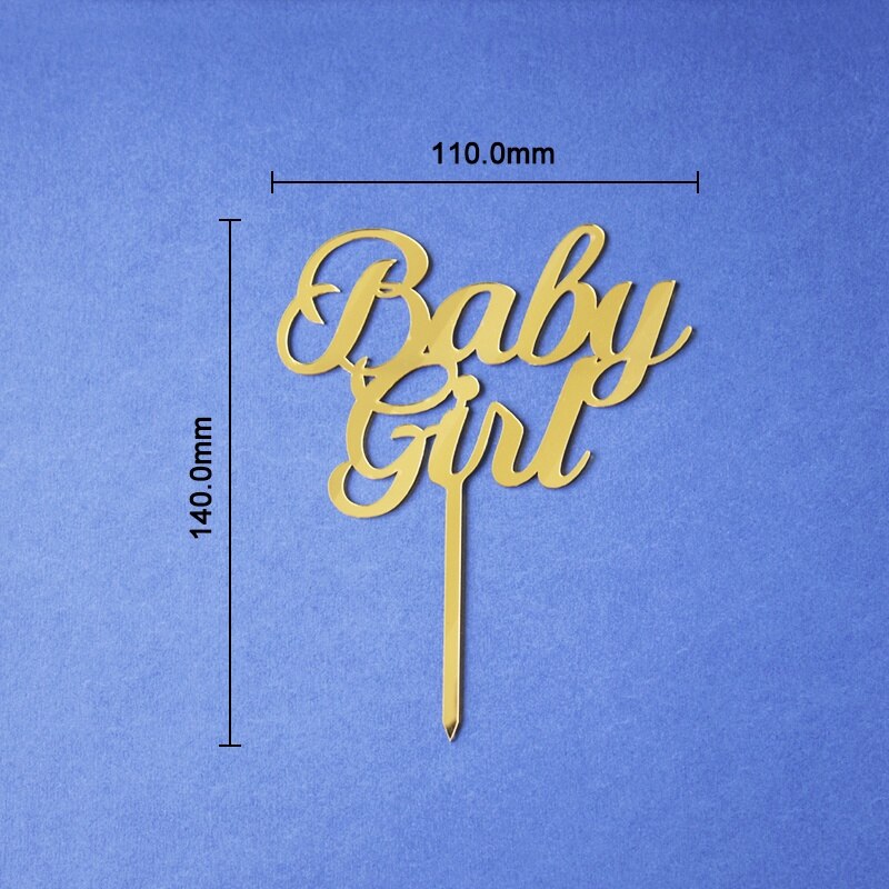 Baby shower -kakun koristelu it sa boy it sa tyttö poikavauva tyttövauva akryylikakkupäällys vauvajuhlatarvikkeita: Tyttövauva