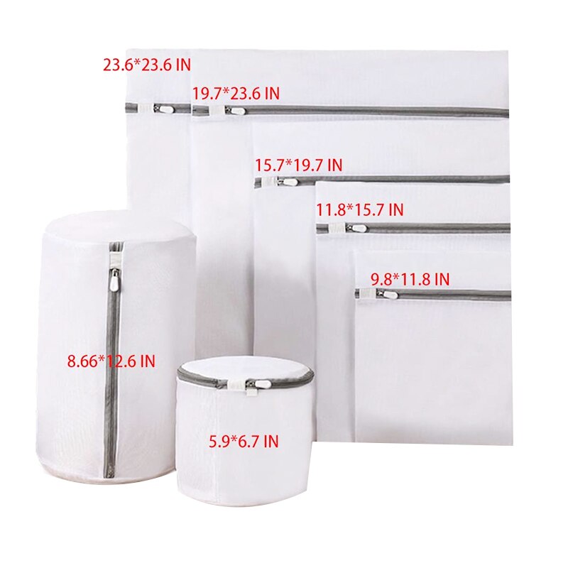 7 Pcs Mesh Waszakken, Reizen Kleding Organizer Tassen, Kledingstuk Wassen Zakken, voor Shirts Broek Sokken Ondergoed Handschoenen Etc.