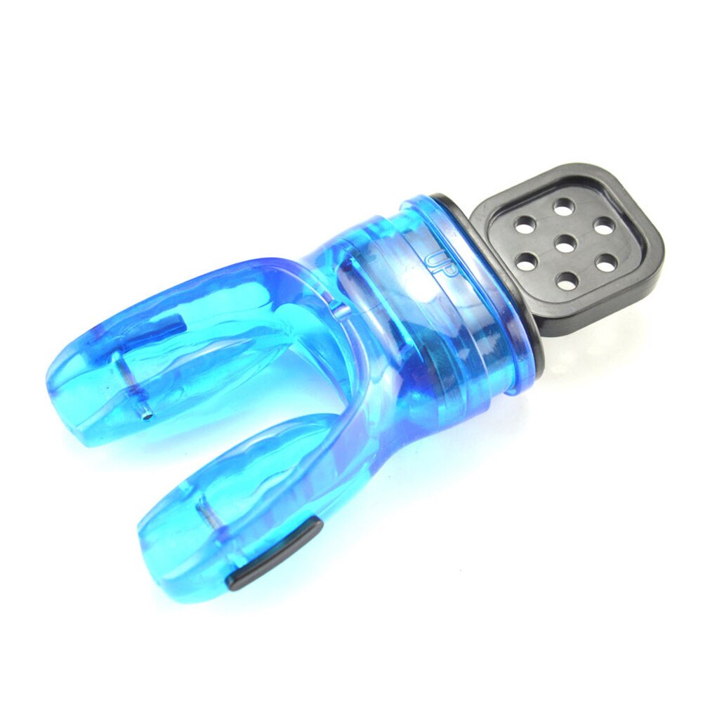 Practical Gear Dive Scuba Diving Breath For Adults Underwater With Tie Wrap Moldable Mouthpiece Regulator Silicone Bite Blue
