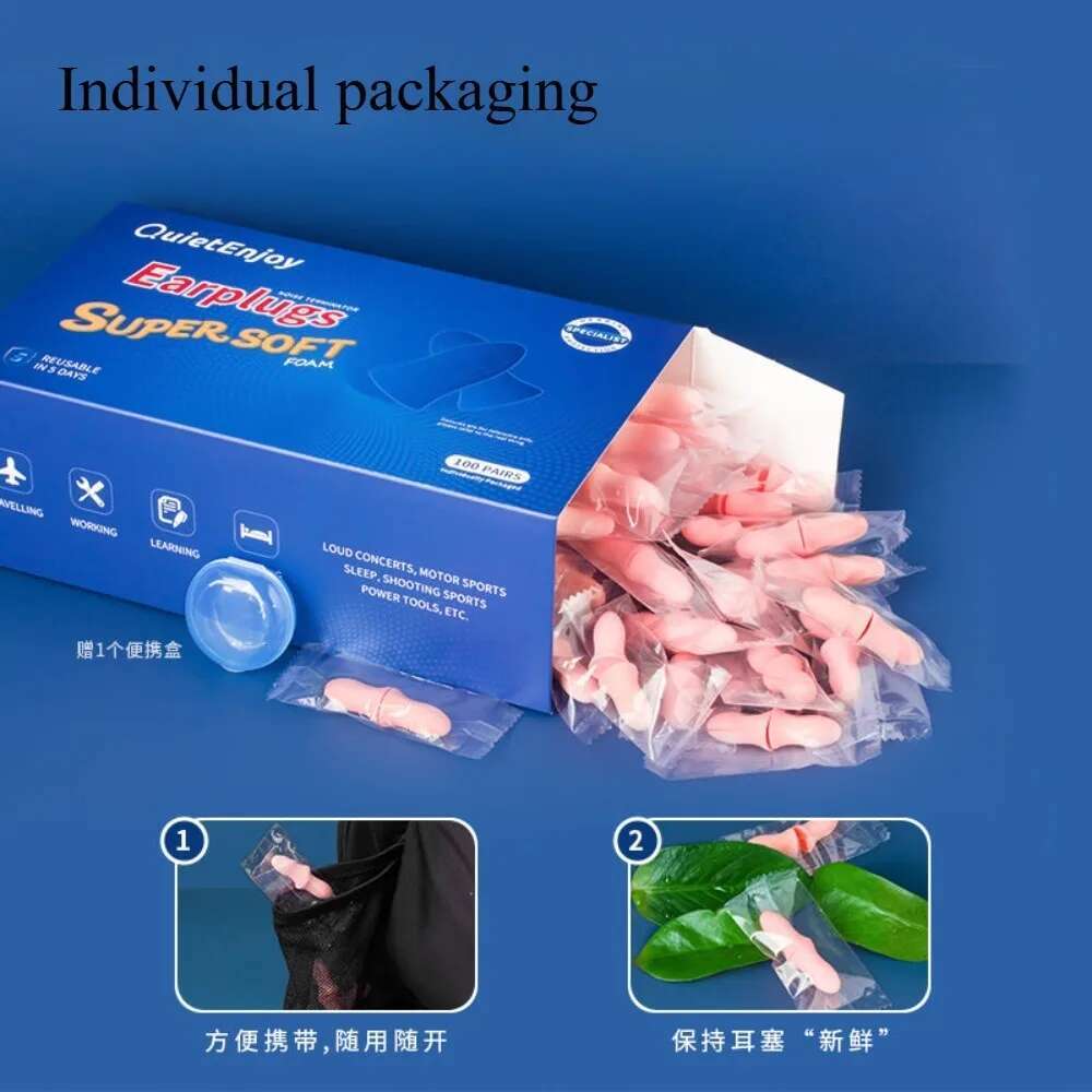 Oordopjes tegen snurken tijdens het slapen, bieden superieure geluidsreductie en -isolatie en zijn oorvriendelijk.